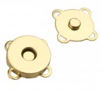 Verschluss Set - gold - rund - magnetisch - 18mm